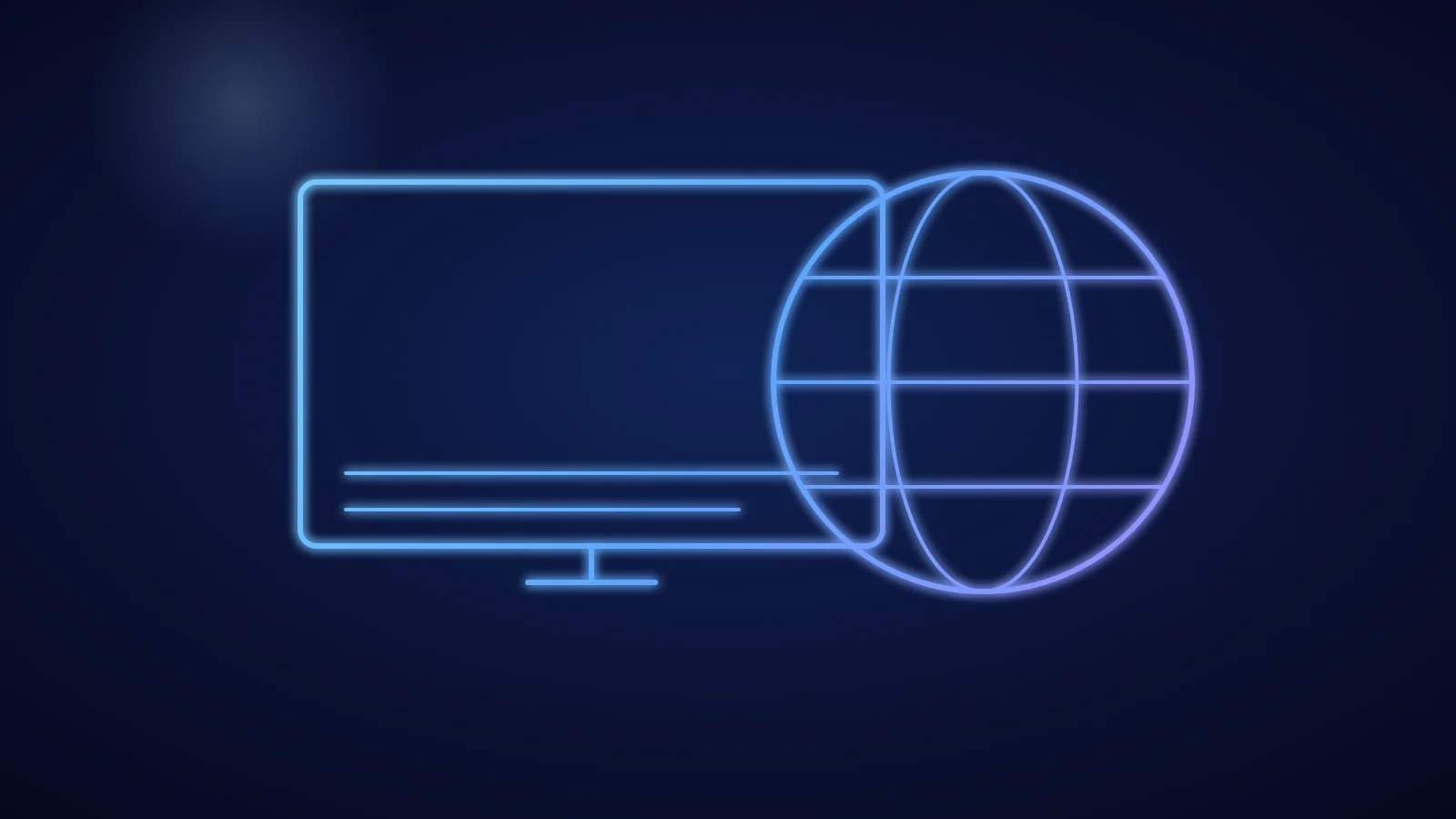 Illustration eines Fernsehers mit Senderleiste vor einem stilisierten Globus in blauen Linien